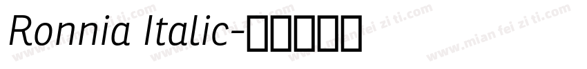 Ronnia Italic字体转换